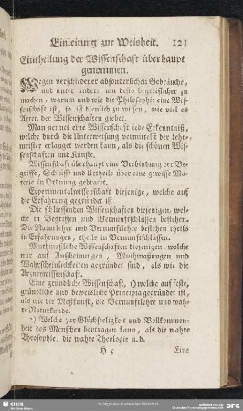 Eintheilung der Wissenschaft überhaupt genommen