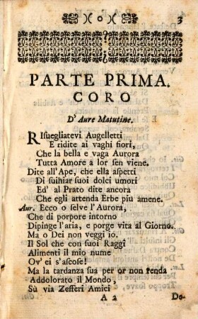 Dafne : Serenata per musica da rappresentarsi nella Sala di Ninfenburgo per comando dell'altezza serenissima elettorale di Carlo Alberto duca dell'Alta e Bassa Baviera ... festeggiandosi il gloriosissimo giorno del nome di Maria Amalia elettrice di Baviera ... li 10. luglio 1738