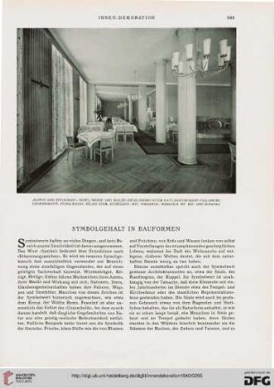 Symbolgehalt in Bauformen