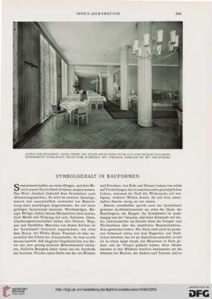 Symbolgehalt in Bauformen