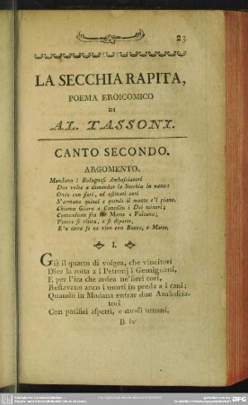 Canto Secondo