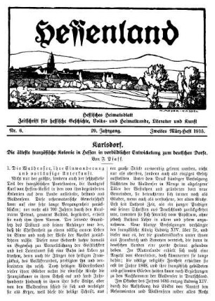 Nr. 6, Zweites März-Heft 1915
