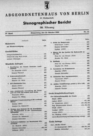 Nr. 15(80), 13. Oktober 1966