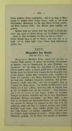 XXXII. Alexander der Große. (336 bis 323 v. Chr.)