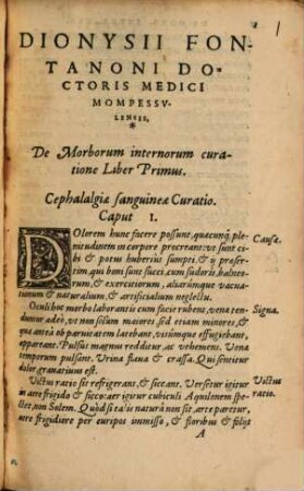 De Morborvm Internorvm Cvratione Libri IIII.