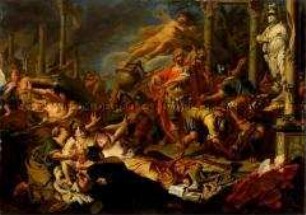 Mars zerstört den Tempel der Minerva