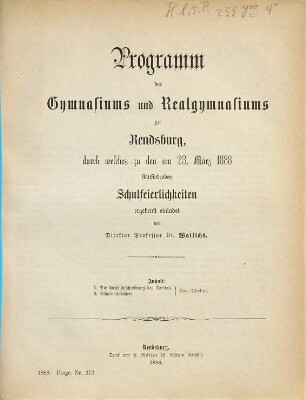 Jahresbericht : über das Schuljahr ... 1887/88