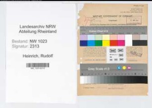 Entnazifizierung Rudolf Heinrich , geb. 19.02.1912 (Vermessungsinspektor)