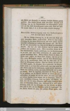 Moralische Ueberzeugung von der Unsterblichkeit des menschlichen Geistes.