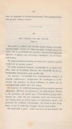 IV. Het terrein van den oorlog