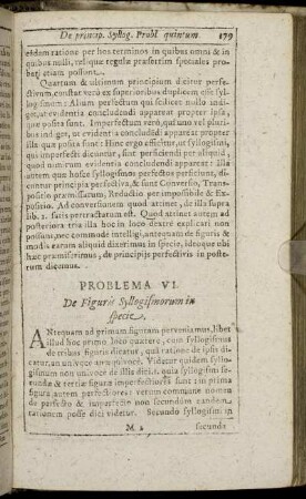 Problema VI. De Figuris Syllogismorum in specie.
