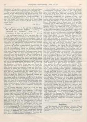 315-316 [Rezension] Lülmann, C., Das Bild des Christentums bei den grossen deutschen Idealisten