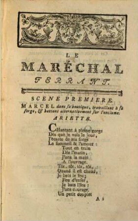 Le Maréchal Ferrant : Opéra Comique En Un Acte