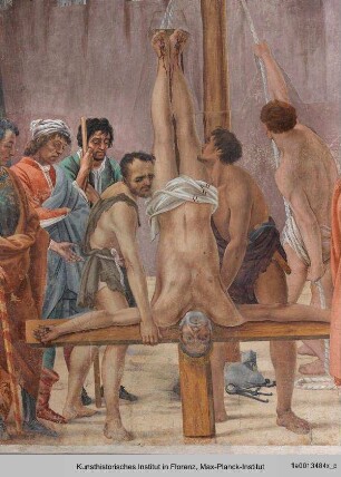Freskenzyklus : Die Apostel Petrus und Paulus mit Simon Magus vor Nero; Kreuzigung Petri