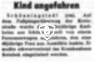 Kind angefahren