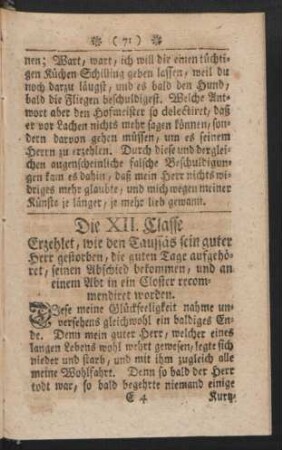 De XII. Classe