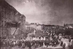 Berlin, Huldigung Friedrich Wilhelm IV. vor dem Schloß, 15.10.1840