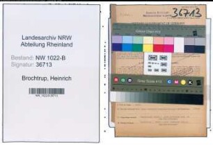 Entnazifizierung Heinrich Brochtrup , geb. 10.10.1890 (Beamter)