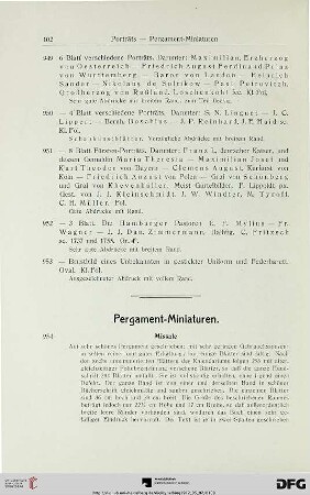 Pergament-Miniaturen (Nr. 954-958)