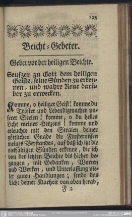 Beicht-Gebeter