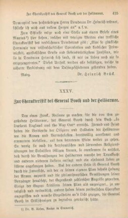 425-432 Zur Charakteristik des General Booth und der Heilsarmee