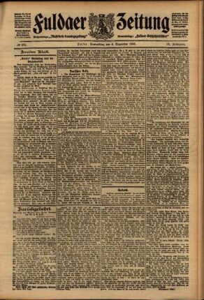 Zweite Ausgabe vom Donnerstag, den 03. Dezember 1908.