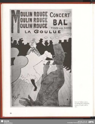 Moulin Rouge. Concert Bal tous les soirs. La Goulue