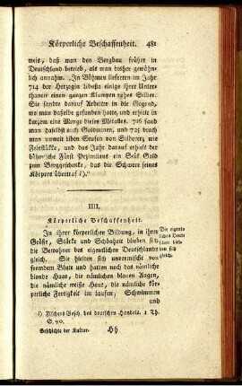 IIII. Körperliche Beschaffenheit.