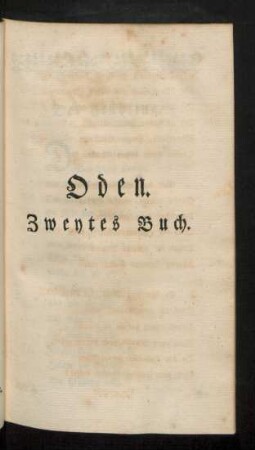 Oden. Zweytes Buch