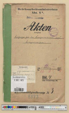 Fürsorge für Kriegerwitwen und Waisen
