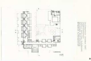 Ingenieurschule für Bauwesen, Stuttgart-Degerloch (Diplomarbeit bei Peter Poelzig): Grundriss 2. Obergeschoss 1:200