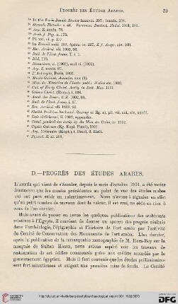 Progress of Egyptology : progrès des études arabes