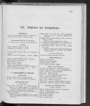 XII. Behörden des Landgebietes.