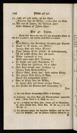 108-115, Psalm 47 - 49