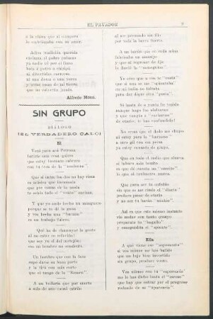 Sin grupo : Diálogo (El verdadero caló)