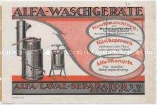 Alfa-Waschgeräte (Waschmaschinen, Wäschepressen, Mangeln)