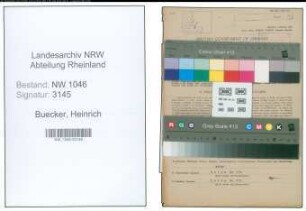 Entnazifizierung Heinrich Buecker , geb. 04.02.1896 (Kolonialwarenhaendler)