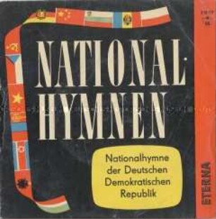 Nationalhymne der DDR, Plattenhülle