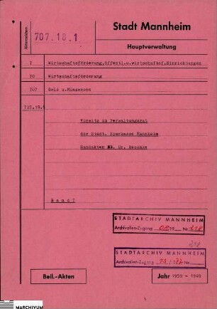Vorsitz im Verwaltungsrat der Städt. Sparkasse