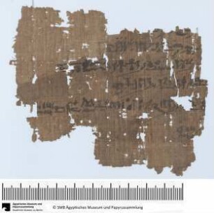 Späthieratischer Papyrus mit einem Text über Mineralien und ihre Herkunft sowie eventuell noch andere Naturgegenstände