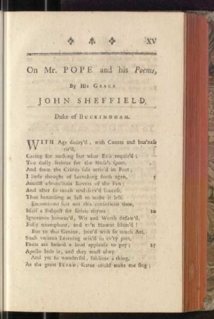On Mr. Pope and his Poems