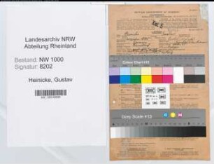 Entnazifizierung Gustav Heinicke, geb. 11.10.1884 (Bankangest.)