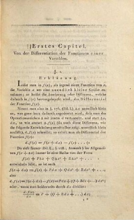 Ausführliches Lehrbuch der höhern Mathematik : mit besonderer Rücksicht auf die Zwecke des practischen Lebens, 3. Die Differentialrechnung nebst ihrer Anwendung auf Gegenstände der höhern Analysis und Geometrie ... : mit fünf Kupfertafeln