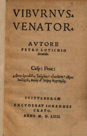 Vibvrnvs. venator