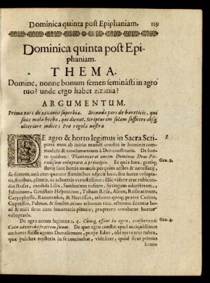 Dominica quinta post Epiphaniam.