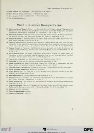 Möbel, verschiedenes Kunstgewerbe usw. (Nr. 543-562)