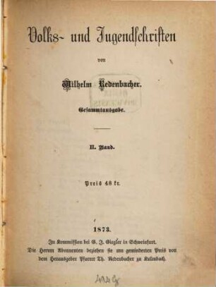 Volks- und Jugendschriften, 2