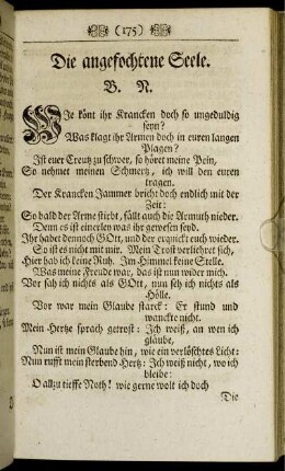Die angefochtene Seele.