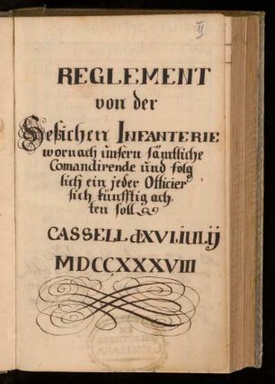 Hessisches Infanteriereglement 1738