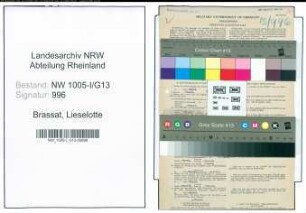 Entnazifizierung Lieselotte Brassat , geb. 28.02.1914 (Postangestellte)
